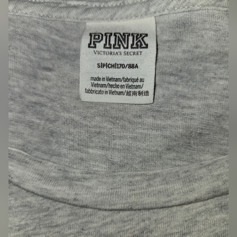Victorias Secret Pink Campus Style Tee Womens Sz Sm - Picture 3 of 7